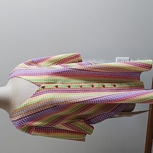 4/$22 NWOT Erena Woman multi-colored blouse